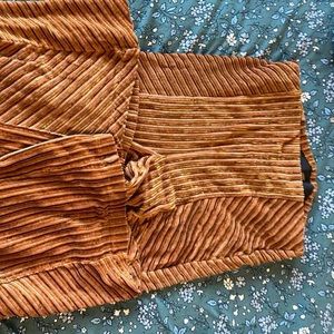 Free people brown bell bottom pants